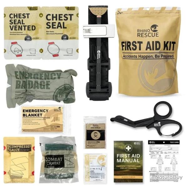Kit secours tactique Rhino Rescue IFAK 10 pcs
