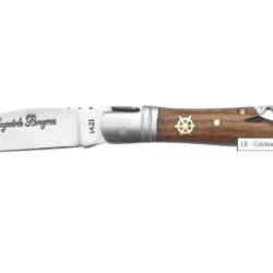 Couteau Pliant Laguiole Bougna 12 cm TB noyer - gouvernail
