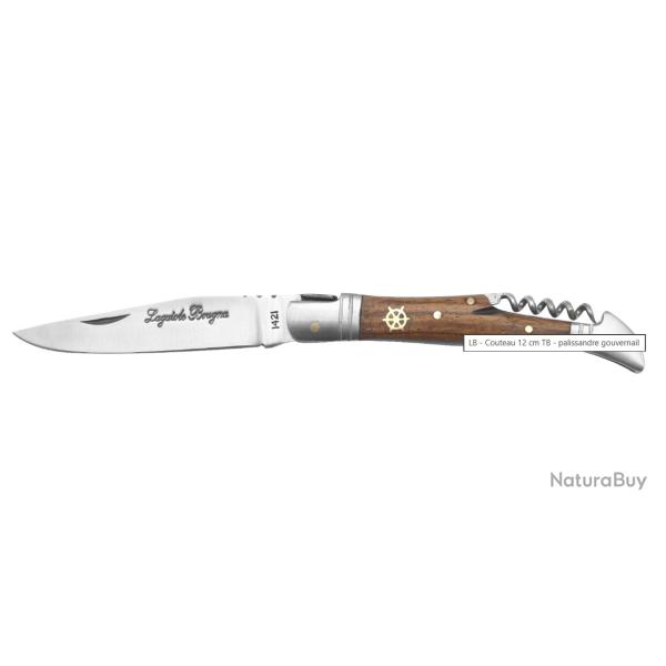 Couteau Pliant Laguiole Bougna 12 cm TB noyer - gouvernail