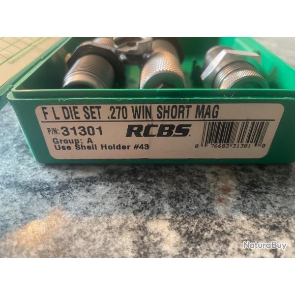 Vends jeu d'outils RCBS calibre 270 WSM.