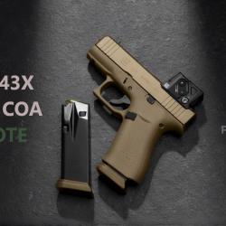 Glock - Pistolet Glock 43X Coyote A-CUT COA Combo Cal 9x19 - 18478C