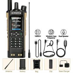 Talkie Walkie Baofeng UV-32 GPS Bluetooth 10W Multi Bande 1000 Canaux USB-C Longue Port&eacute;e Radio