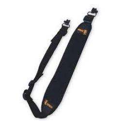 Bretelle SPIKA noire avec attache sangle m&eacute;tal pour carabine