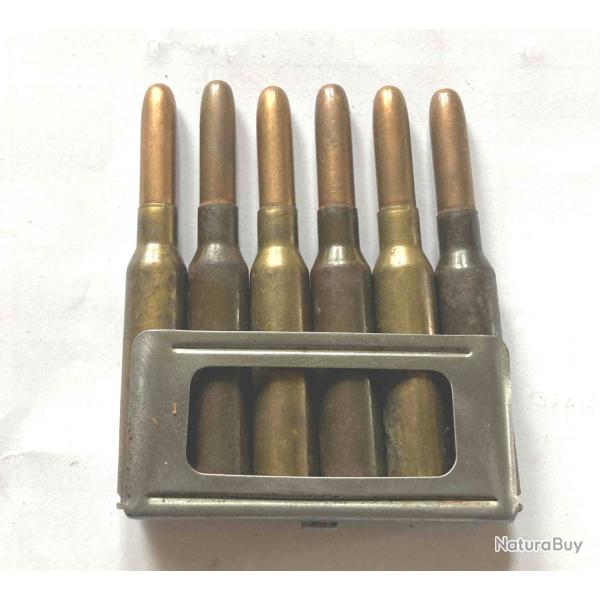 Clip / lame de chargement + cartouches pour  CARCANO 6,5 x 52