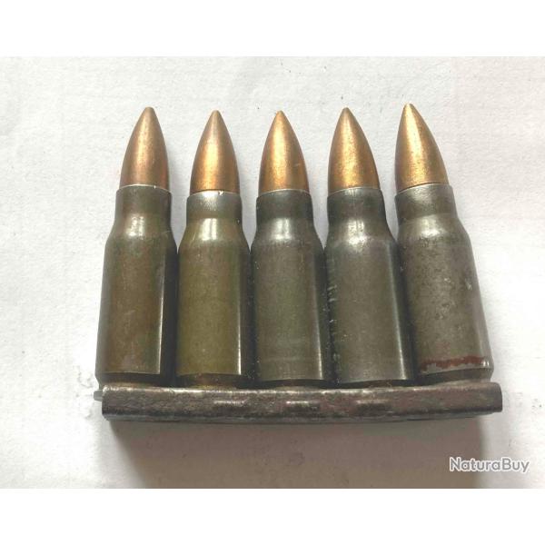 Clip / lame de chargement + cartouches type POLTE pour  MAUSER MKB 42