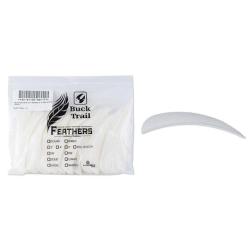 Plume Naturelle Parabolique 4" - Blanc / BuckTrail