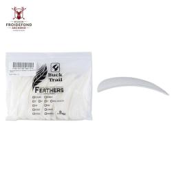 Plume Naturelle Parabolique 4" - Blanc / BuckTrail