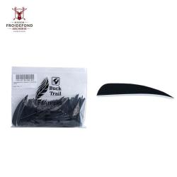Plume Naturelle Parabolique Uni 3" - Noir / Buck Trail