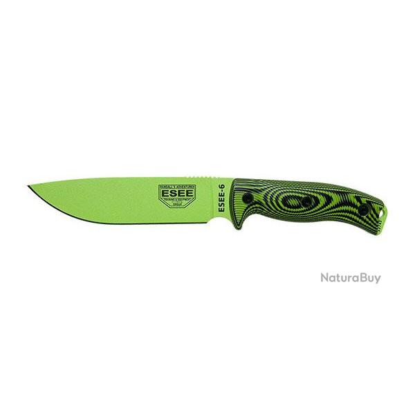 ESEE-6 - Lame Venom Green - Vert/Noir