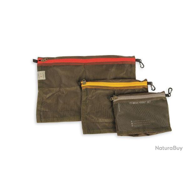 Tasmanian Tiger TT MESH POCKET SET - Set de 3 pochettes - Olive - R�f: TT7632331