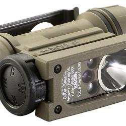 Streamlight Lampe Streamlight Sidewinder Compact III Militaire - Clip de casque - Piles - Coyote - R