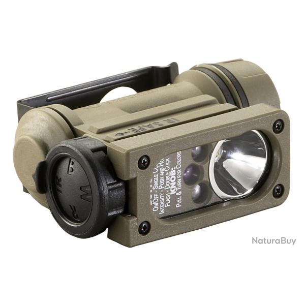Streamlight Lampe Streamlight Sidewinder Compact III Militaire - Clip de casque - Piles - Coyote - R