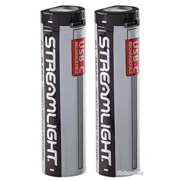 Streamlight Pack de 2 Batteries Streamlight Sl-B50 Usb-C - R�f: KC22112