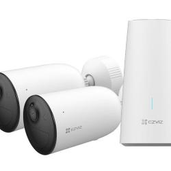 Ezviz Camera surveillance WIFI longue port&eacute;e sur batterie pack de 2 cam&eacute;ras - R&eacute;f: EZHB3B2