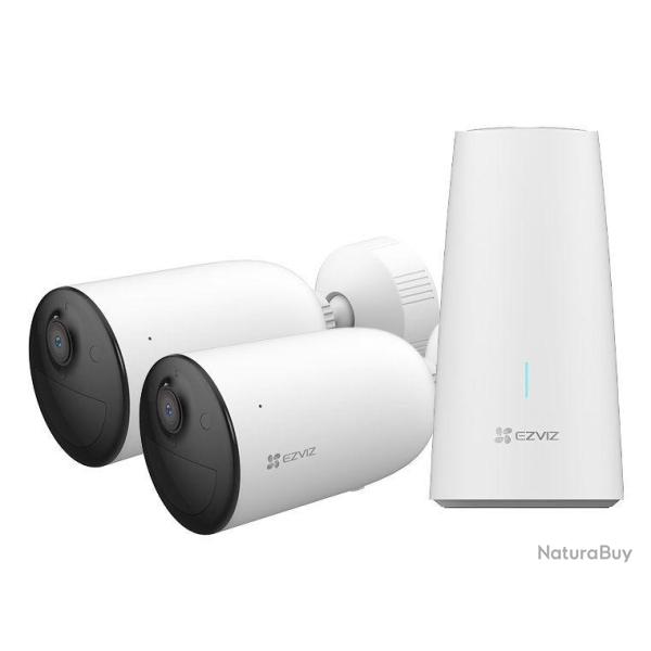 Ezviz Camera surveillance WIFI longue port�e sur batterie pack de 2 cam�ras - R�f: EZHB3B2