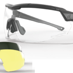 Edge Tactical LUNETTES EDGE TACTICAL ROLLING THUNDER - NOIRE - KIT 3 ECRANS INC/FUME/JAUNE - R&eacute;f: ET