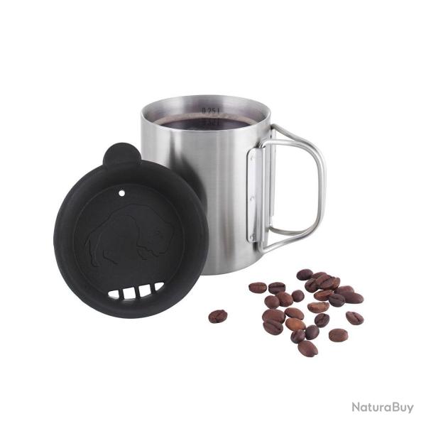 Tatonka THERMOS250 - Tasse Thermos Tatonka gradu�e avec poign�e pliante et couvercle - 250ml - Acier