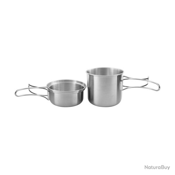Tatonka Handle mug 500 set - tasse graduee + casserolle - Poign�e pliante - 500ml - acier - R�f: TK4