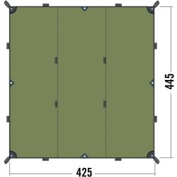 Tatonka Tarp 1 tc - toile coton Tatonka Imperm&eacute;able 425 x 445 - Beige - R&eacute;f: TK2465321