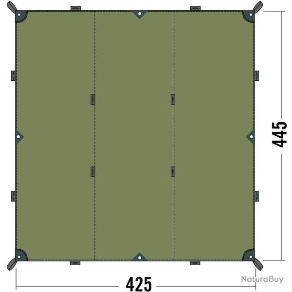 Tatonka Tarp 1 tc - toile coton Tatonka Imperm�able 425 x 445 - Beige - R�f: TK2465321
