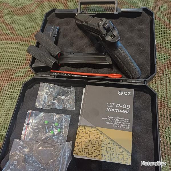 PISTOLET CZ P-09 F NOCTURNE CAL 9X19 CAT B