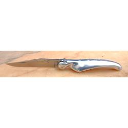 COUTEAU LAGUIOLE "LE COLIBRI" ARTHAUD CHOSSON 1996 Gd FORMAT RARE TOUT INOX