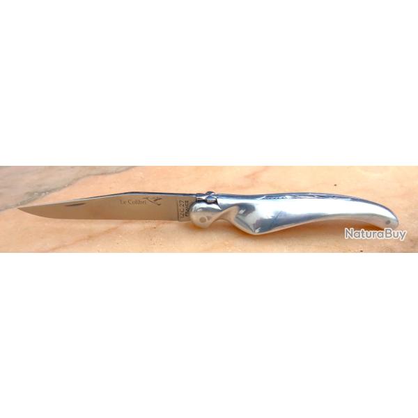 COUTEAU LAGUIOLE "LE COLIBRI" ARTHAUD CHOSSON 1996 Gd FORMAT RARE TOUT INOX