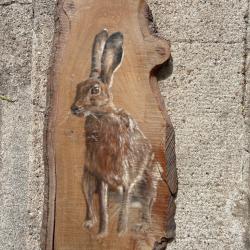 Peinture animali&egrave;re sur bois