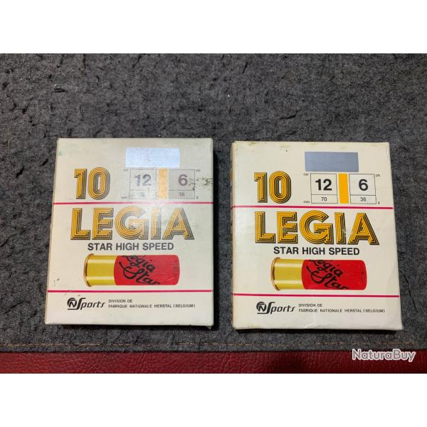 Lot de 2 boites de 17 cartouches Legia hight star Pb n�6 36g BJ