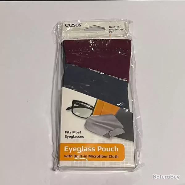 Carson Pouch w/MicroFiber Cloth 5-Pack (2XBlack/Gray, 1X Gray/Green, 1X Gray/Blue, 1X Gray/Olive) - 