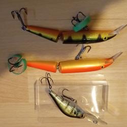 Lot de 34 leurres durs et souples pour carnassiers