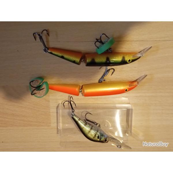 Lot de 34 leurres durs et souples pour carnassiers