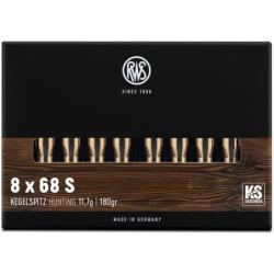 Cartouches RWS calibre 8x68S KS 11.7g 180gr x20