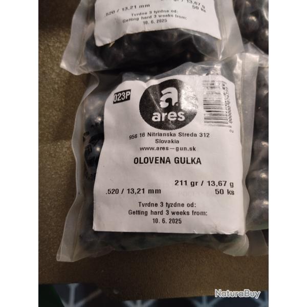 BALLES RONDES ARES CALIBRE 520