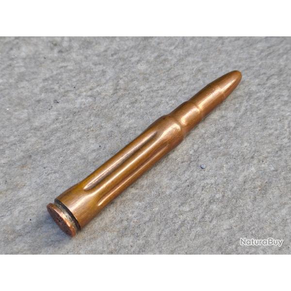 Cartouche de manipulation originale pour Mauser 98k dat�e de 1938 ( inerte ) en acier cuivr�
