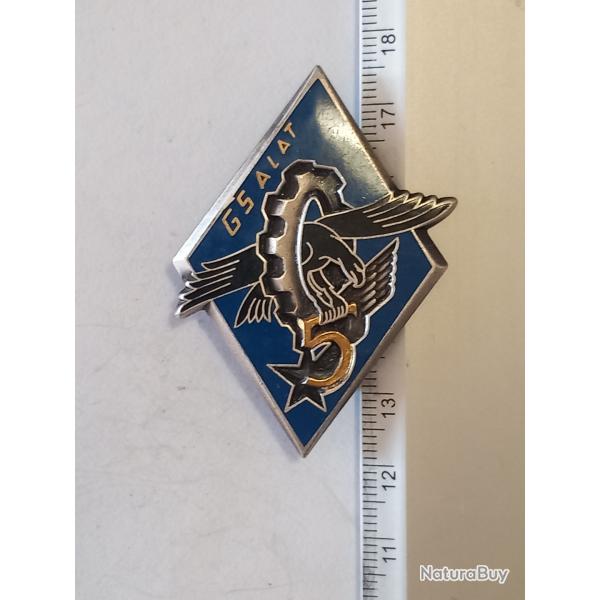 Insigne du 5�me groupement de soutien (5�me GS) de l'aviation l�g�re de l'arm�e de terre (ALAT)