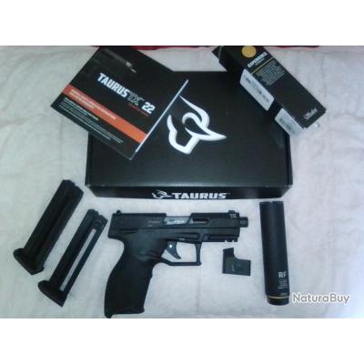 TAURUS TX22 Gen 2 Avec silencieux - BON ÉTAT - Pistolets de Catégorie B ...