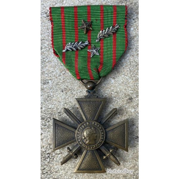 Croix de Guerre 1914-18,Quatre Citations