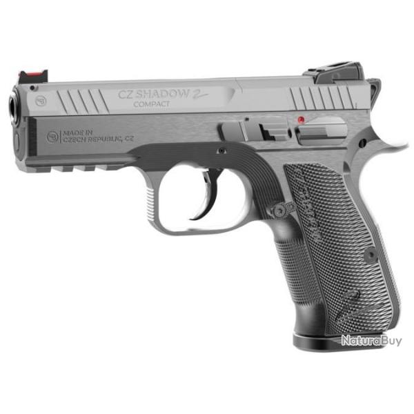 PISTOLET CZ SHADOW 2 COMPACT INDUSTRIAL SILVER 9�19