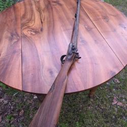 Fusil &agrave; chien, poudre noire, ancien XIX&egrave;me pour pi&egrave;ces ou pour exposition