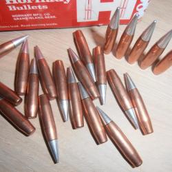 Rares 25 ogives HORNADY 162 grs A-MAX - 284- 7mm  - pour 7.08 rem, 7x64, 280 rem, 284 w.....