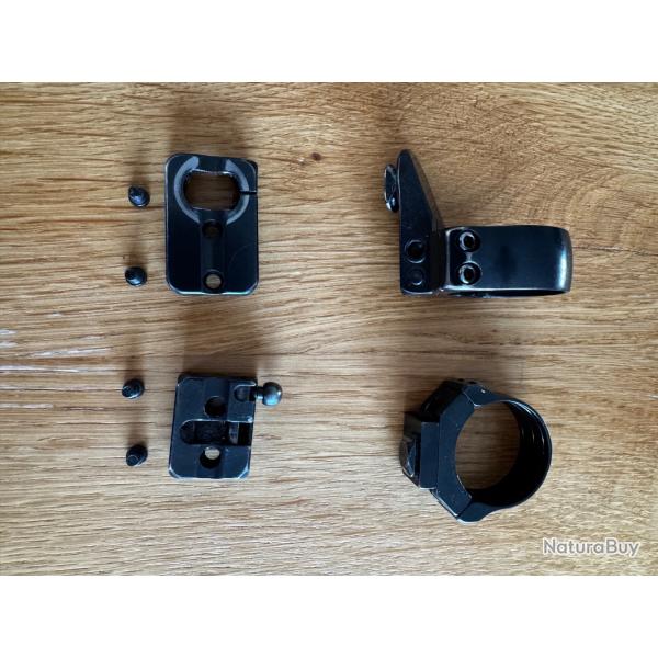 Montage pivotant EAW complet - collier de 30 embase Browning/Benelli