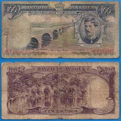 Angola 100 Escudos 1956 Billet Afrique Serpa Pinto