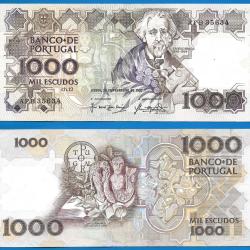 Portugal 1000 Escudos 1987 Teofilo Braga Escudo Billet