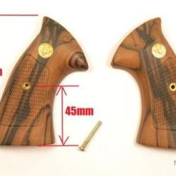 Plaquettes de crosse revolver &agrave; identifier