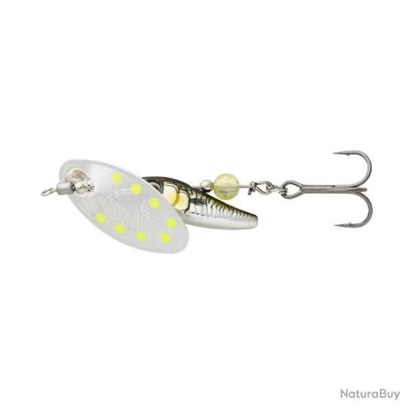 Cuiller Tournante Savage Gear Sticklebait Spinner 9,1g Green Silver Ayu 9,1g
