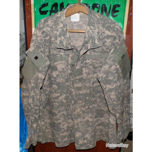 ARMEE AMERICAINE U.S : VESTE CAMOUFLEE DE LA PERIODE GUERRE AFGHANISTAN 2001  ,TAILLE U.S X.LARGE RE