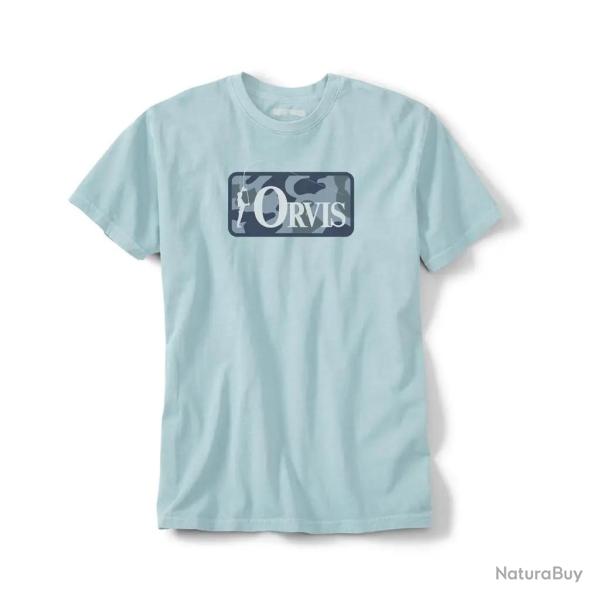T-Shirt Orvis Bent Rod Badge Tee S Ice - Blue