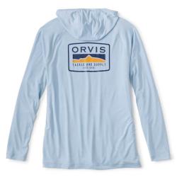 Sweat &agrave; Capuche UV Orvis Dricast Logo Blue Fog M Blue Fog