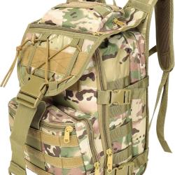 Sac &agrave; Dos Militaire Tactique 35L Multifonction &Eacute;tanche Molle Trekking Escalade Chasse Camouflage